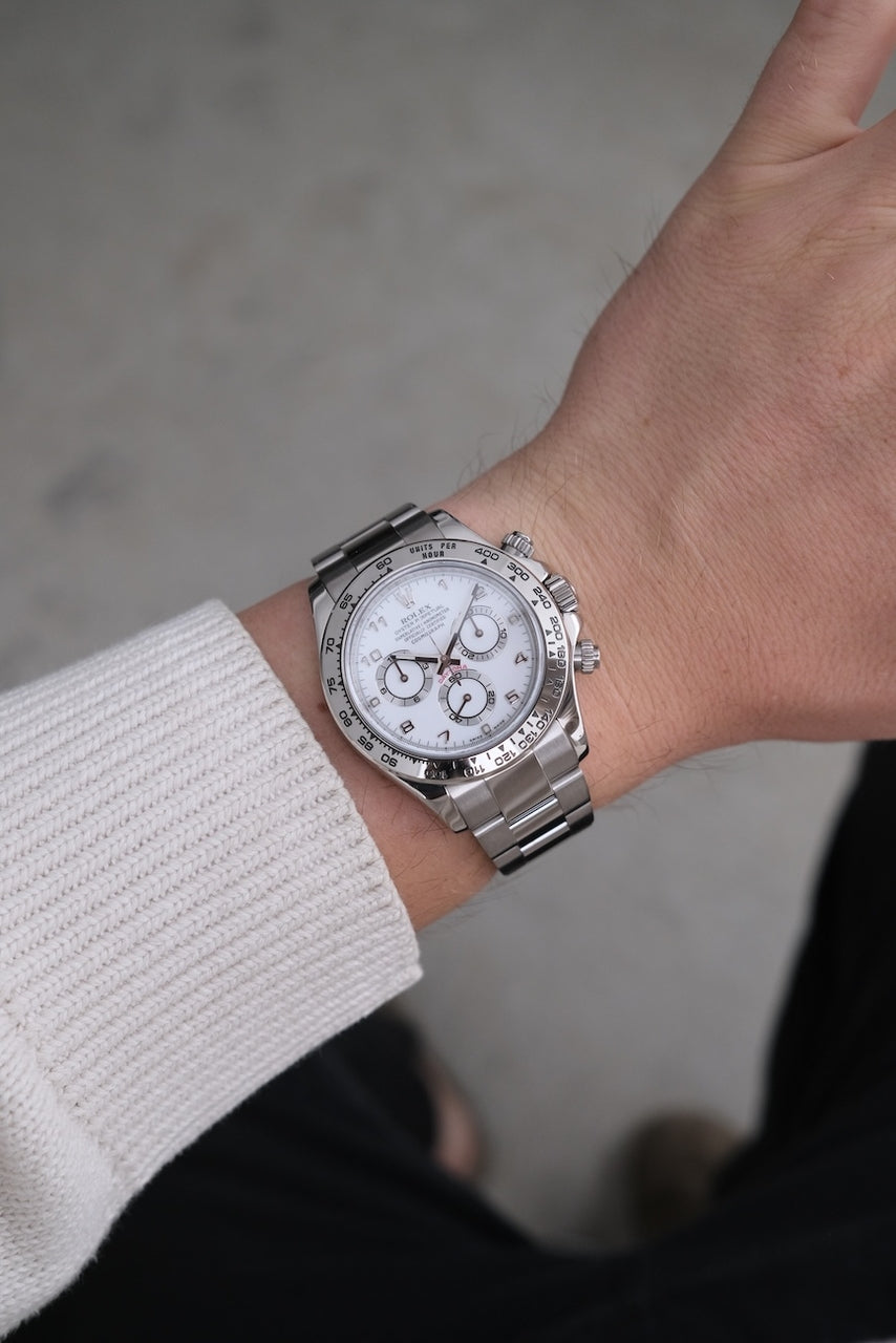 Daytona White Gold 116509 Box + original Papers LC100 White Dial 2005