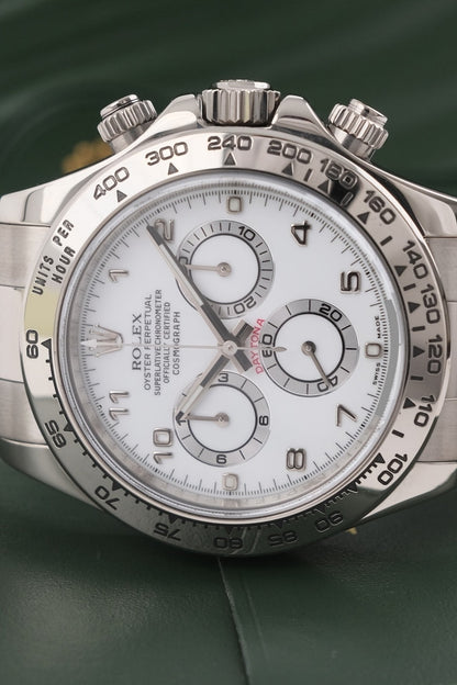 Daytona White Gold 116509 Box + original Papers LC100 White Dial 2005