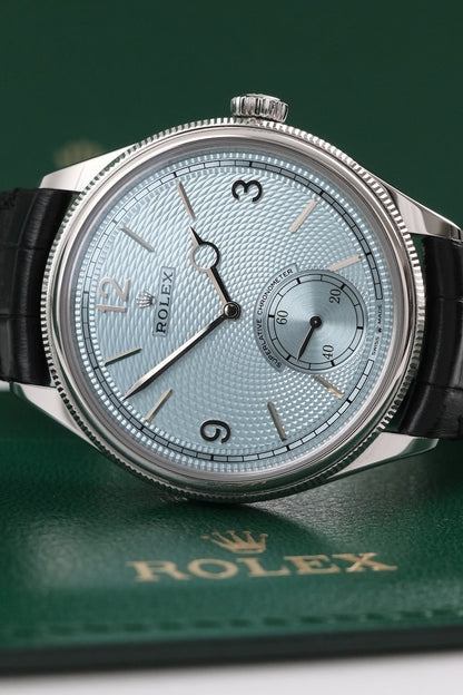 1908 52506 Box + Papers Platinum 2025 Ice Blue Dial